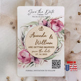 Personalized Wedding Invitation, Floral Save the Date cards - Rustic Wedding announcement - Best wedding gift/favor