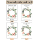 Personalized Wedding invitation, Rustic Wood Save the Date Magnets /Floral wedding announcement/Unique Save The Date Card - Venuston