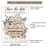 Personalized Wedding invitation, Rustic Wood Save the Date Magnets /Floral wedding announcement/Unique Save The Date Card - Venuston