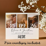 Photo Save The Date Cards – Custom Wedding Invitations with Free Envelope, The Perfect Way to Announce Your Wedding to Family and Friends