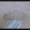 Tiaras and Crowns for Women, Wedding Tiara for Bride, Crystal Queen Crown for Pageant Birthday Party Cake Topper, Silver