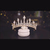 Princess Tiara for Women Silver Pearl Rhinestone Wedding Crown for Bride Costume Accessories