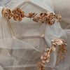 Gold Metal Petals Shinny Hair Jewelry Silver Metal Flower Hair Band Headdress Bridal Headdress