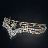 Princess Tiara for Women Silver Pearl Rhinestone Wedding Crown for Bride Costume Accessories - Venuston