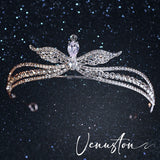 Queen Crown/Bridal Crown/Wedding tiara - Majestic Pearl Bridal Headpiece for Wedding Royalty & Bridal Accessories/Gifts for Her - Venuston