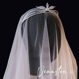 Queen Crown/Bridal Crown/Wedding tiara - Majestic Pearl Bridal Headpiece for Wedding Royalty & Bridal Accessories/Gifts for Her - Venuston
