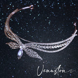 Queen Crown/Bridal Crown/Wedding tiara - Majestic Pearl Bridal Headpiece for Wedding Royalty & Bridal Accessories/Gifts for Her - Venuston