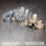 Raw Crystal Quartz Crown Headband - Hollow Moon Natural Gravel Accessories Handmade Tiara Natural Stone Headband for Parties - Venuston