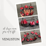 Red Quartz Moon Crystal Crown, Natural Quartz Branches Crown Bride Goddess Tiara Ladies Girl Wizard Cosplay Wedding Party - Venuston