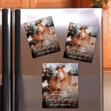 Save The Date Calendar + Free Envelope Morden Save Our Dates Wedding Invitation Photo Magnet Custom Fridge Photo Magnet Wedding gift - Venuston