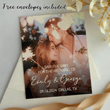 Save The Date Calendar + Free Envelope Morden Save Our Dates Wedding Invitation Photo Magnet Custom Fridge Photo Magnet Wedding gift - Venuston