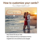 Save The Date Calendar + Free Envelope Wedding Invitation Rustic Save Our Dates Photo Magnet Custom Fridge Photo Magnet Wedding gift - Venuston
