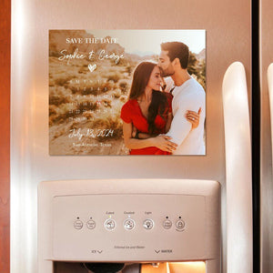 Save the Date Calendar Photo Magnet Personalized Photo Save the date magnet + Free Envelope, Save the Wedding Invitation - Venuston