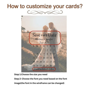 Save The Date Calendar Photo Save The Date Personalized Photo Magnet + Free Envelope, Save The Wedding Invitation - Venuston