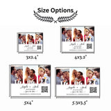 Save The Date Magnet Photo Collage | Save The Date Card With Photos | Photo Magnet+Free Envelope | Wedding Invitation Magnet with QR Code - Venuston