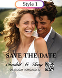 Save The Date Magnet Photo with QR code | Cards With Photos | Photo Save The Date+Free Envelope | Wedding Invitation Custom Wedding Gift - Venuston