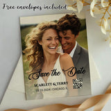 Save The Date Magnet Photo with QR code | Cards With Photos | Photo Save The Date+Free Envelope | Wedding Invitation Custom Wedding Gift - Venuston