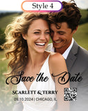 Save The Date Magnet Photo with QR code | Cards With Photos | Photo Save The Date+Free Envelope | Wedding Invitation Custom Wedding Gift - Venuston