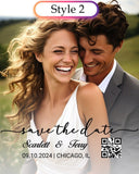 Save The Date Magnet Photo with QR code | Cards With Photos | Photo Save The Date+Free Envelope | Wedding Invitation Custom Wedding Gift - Venuston
