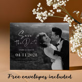 Save The Date Magnet with Custom Photo – Personalized Wedding Invitations, Includes Free Envelope for Elegant Mailing - Venuston