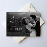 Save The Date Magnet with Custom Photo – Personalized Wedding Invitations, Includes Free Envelope for Elegant Mailing - Venuston