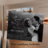 Save The Date Magnet with Custom Photo – Personalized Wedding Invitations, Includes Free Envelope for Elegant Mailing - Venuston