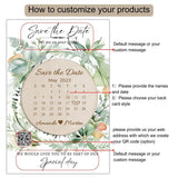 Save the Date, Modern Wooden Watercolor Floral Wedding invitation, Personalized editable Wedding Cards/Postcard/Calendar - Venuston