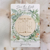 Save the Date, Modern Wooden Watercolor Floral Wedding invitation, Personalized editable Wedding Cards/Postcard/Calendar
