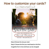 Save The Date, Personalized Photo Save The Date+ Free Envelope, Wedding Invitation/Photo Magnet/Save The Date Cards/Wedding Invitation - Venuston