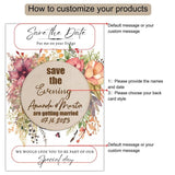Save the Date, Rustic Watercolor Floral Save the Date Magnets - Custom Wooden Wedding Invitation Wedding invitation/Printable invitation - Venuston
