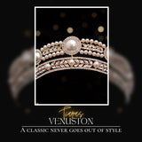 Tiaras and Crowns for Women, Pearl Gold Wedding Tiara for Bride, Anastasia Queen Crown, Rhinestone Hair Accessories for Birthday/Party - Venuston