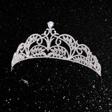 Tiaras and Crowns for Women, Wedding Tiara for Bride, Crystal Queen Crown for Pageant Birthday Party Cake Topper, Silver - Venuston