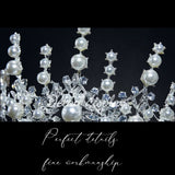 Unique Handmade Pearl Crown - Ideal for Weddings, Birthdays, and Cosplay - Venuston