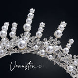 Unique Handmade Pearl Crown - Ideal for Weddings, Birthdays, and Cosplay - Venuston
