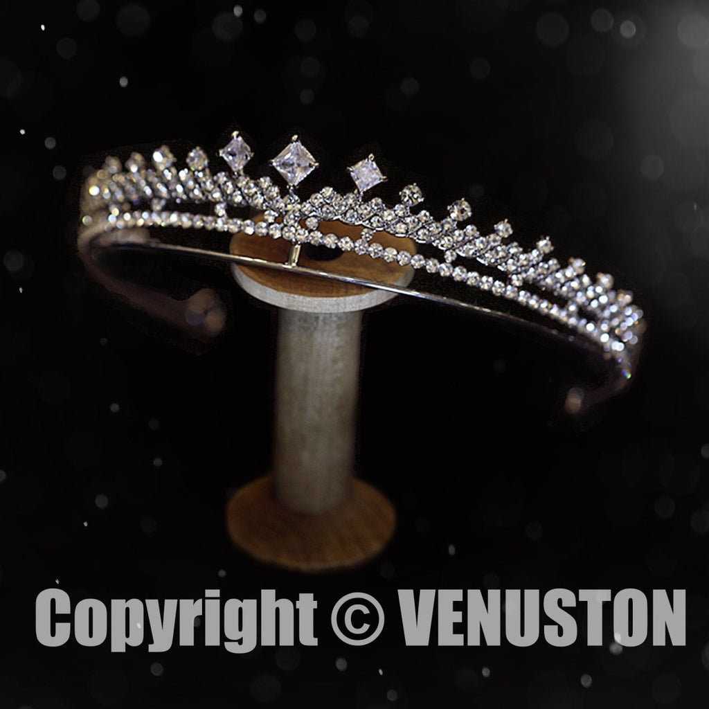 Vintage Diamond Wedding Bridal Tiara，Homecoming Prom Wedding Tiara Bridal Accesories，Gift For her - Venuston