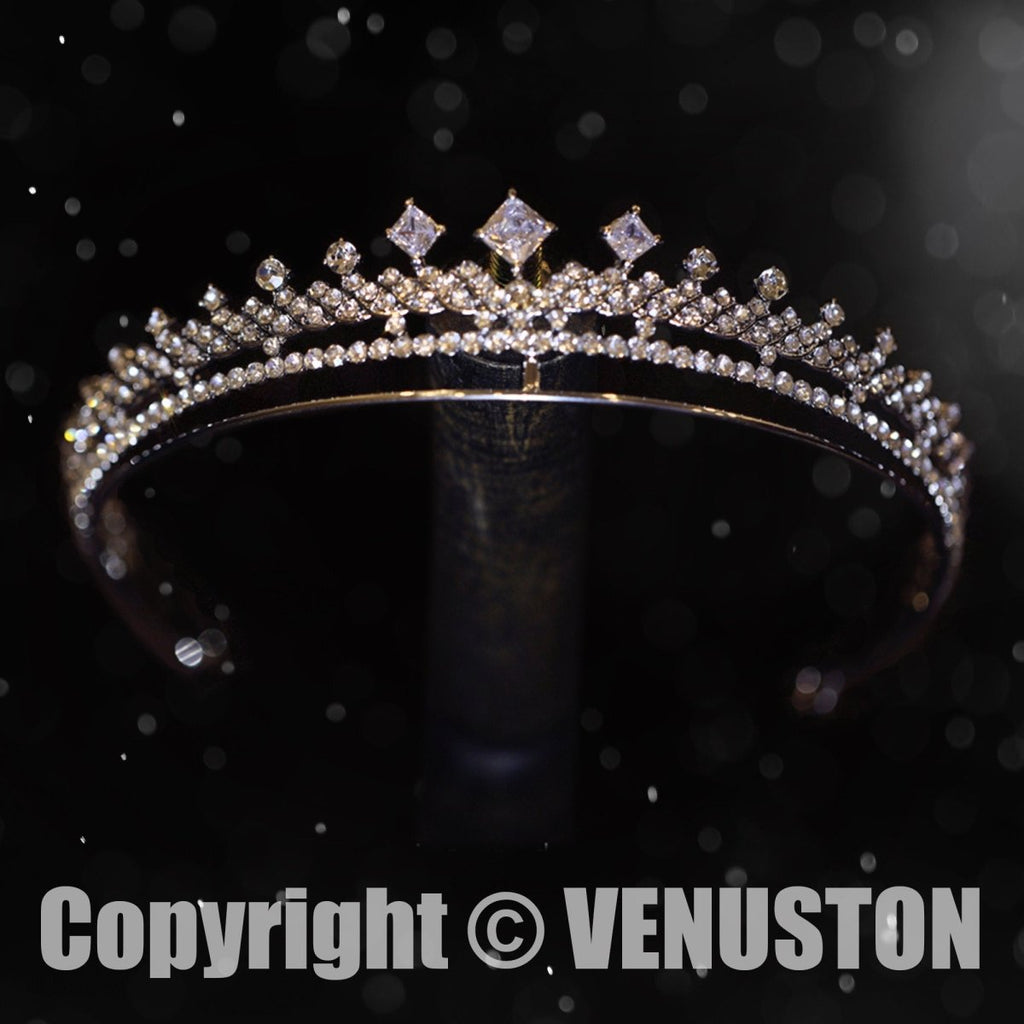 Vintage Diamond Wedding Bridal Tiara，Homecoming Prom Wedding Tiara Bridal Accesories，Gift For her - Venuston