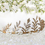 Vintage Gold Crown - Elegant Leaf & Pearl Tiara, Perfect Bridal Headpiece for Wedding, Christmas/New Year Celebrations - Venuston