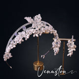 Vintage Style Pearl Crown - Handmade Tiara for Weddings, Parties, and Photoshoots - Venuston