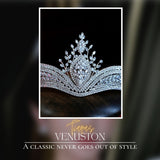 Wedding Crown Tiara Crystal Birthday Crown for Women Rhinestone Queen Crown Bridal Party Pageant Crown Wedding Hair Accessories for Brides - Venuston