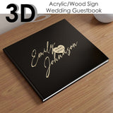 Wedding Guest Book Alternative - Rustic Personalized Wedding Book for Your Special Day/Acrylic Guest book/Wedding Guestbook Sign