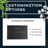 Wedding Guest Book Personalized with Gold Foil Letters(9X12inch), Customized Gifts for Couples, Anniversary Gift, Alternative Guestbook - Venuston