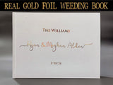 Wedding Guest Book Personalized with Gold Foil Letters(9X12inch), Customized Gifts for Couples, Anniversary Gift, Alternative Guestbook - Venuston