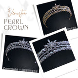 Wedding Tiara Bride Princess Diadem Gift Diamond Crystal Prom Queen Crown Timeless - Venuston