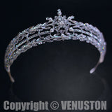 Wedding Tiara Bride Princess Diadem Gift Diamond Crystal Prom Queen Crown Timeless - Venuston