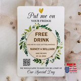 Wooden Save the Date Magnets - Custom Wedding Invitations Laser Engraved - Personalized Wood Wedding Announcements - Venuston