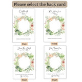 Wooden Save the Date, Watercolor Floral Wreath Wedding invitation, Custom Engraved Rustic Wedding Announcement/Editable save the date card - Venuston